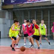 ILS 6th graders play basketball