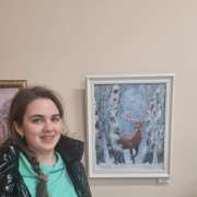 8th grade student of the International Linguistic School Yana Polyakova took the II place in the final exhibition-contest of students of the Art school