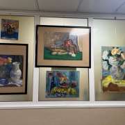 A new exhibition of creative works by students of the International Linguistic School was opened in the hall of the school
