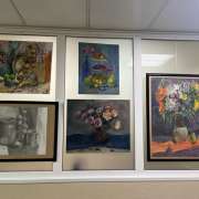 A new exhibition of creative works by students of the International Linguistic School was opened in the hall of the school