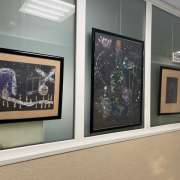 A new exhibition of creative works by students of the International Linguistic School was opened in the hall of the school