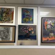A new exhibition of creative works by students of the International Linguistic School was opened in the hall of the school