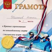Nikita Shelestov, a student of the 7th grade of the International Linguistic School, became the first at the Regional Skating Competitions